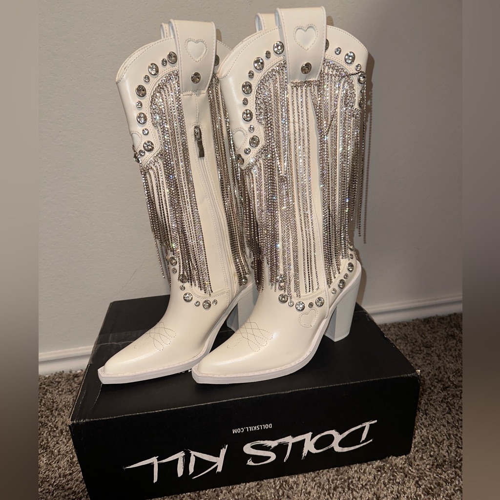Dollskill Sugar Thrills Present Perfect Cowboy Boots Sz 5.5